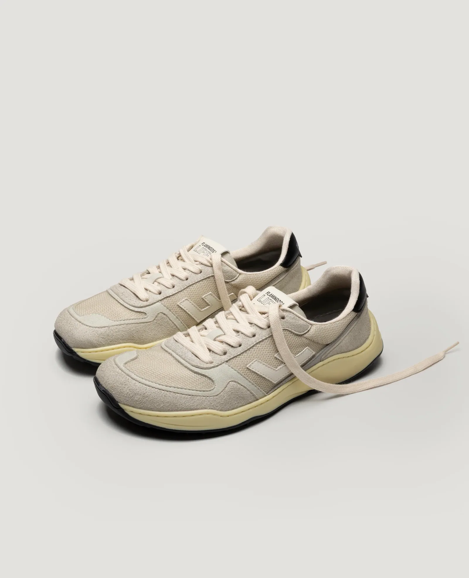 Босоногие кроссовки Flamingos’ Life Zero Drop — молочный и чёрный, фото 2