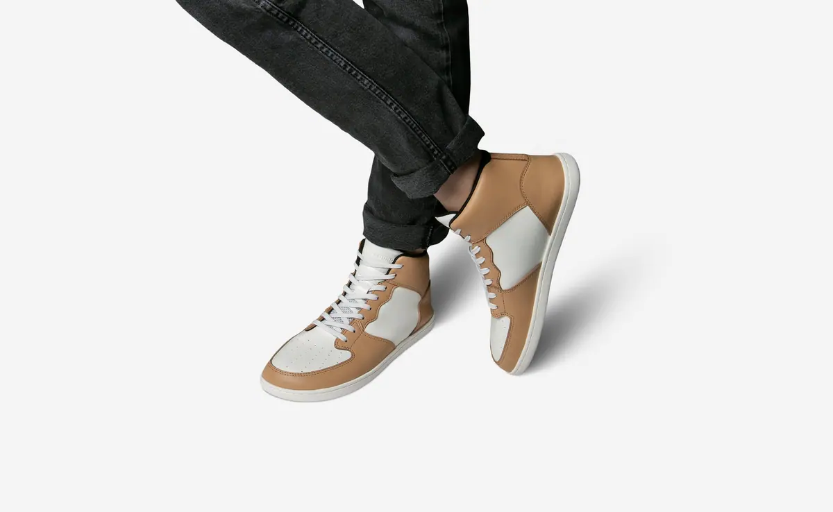 Босоногие кроссовки Feelgrounds Courtside Mid — ретро-бежевый, фото 5