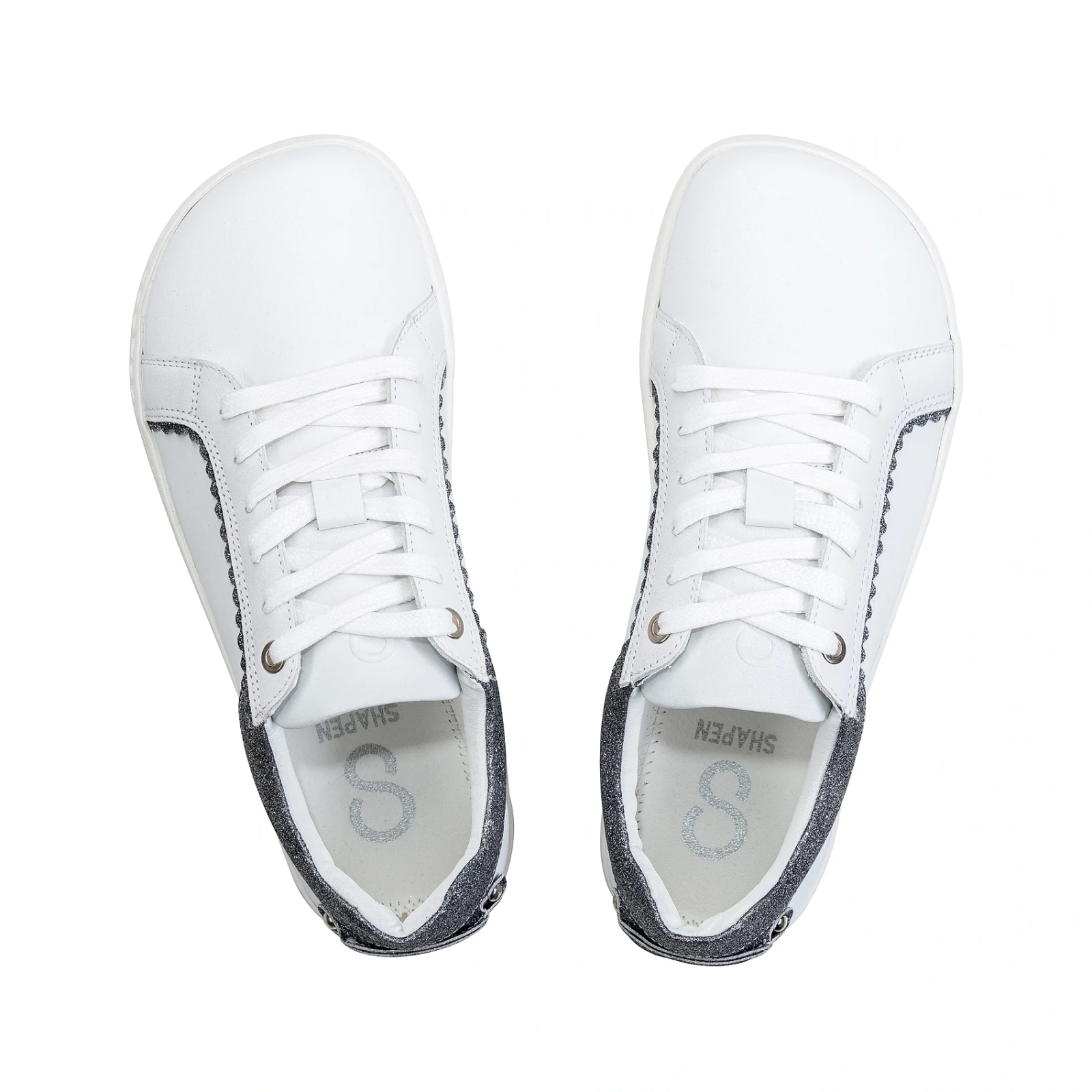 Босоногие кроссовки Shapen FEELIN Chic — белый (с блеском), фото 7