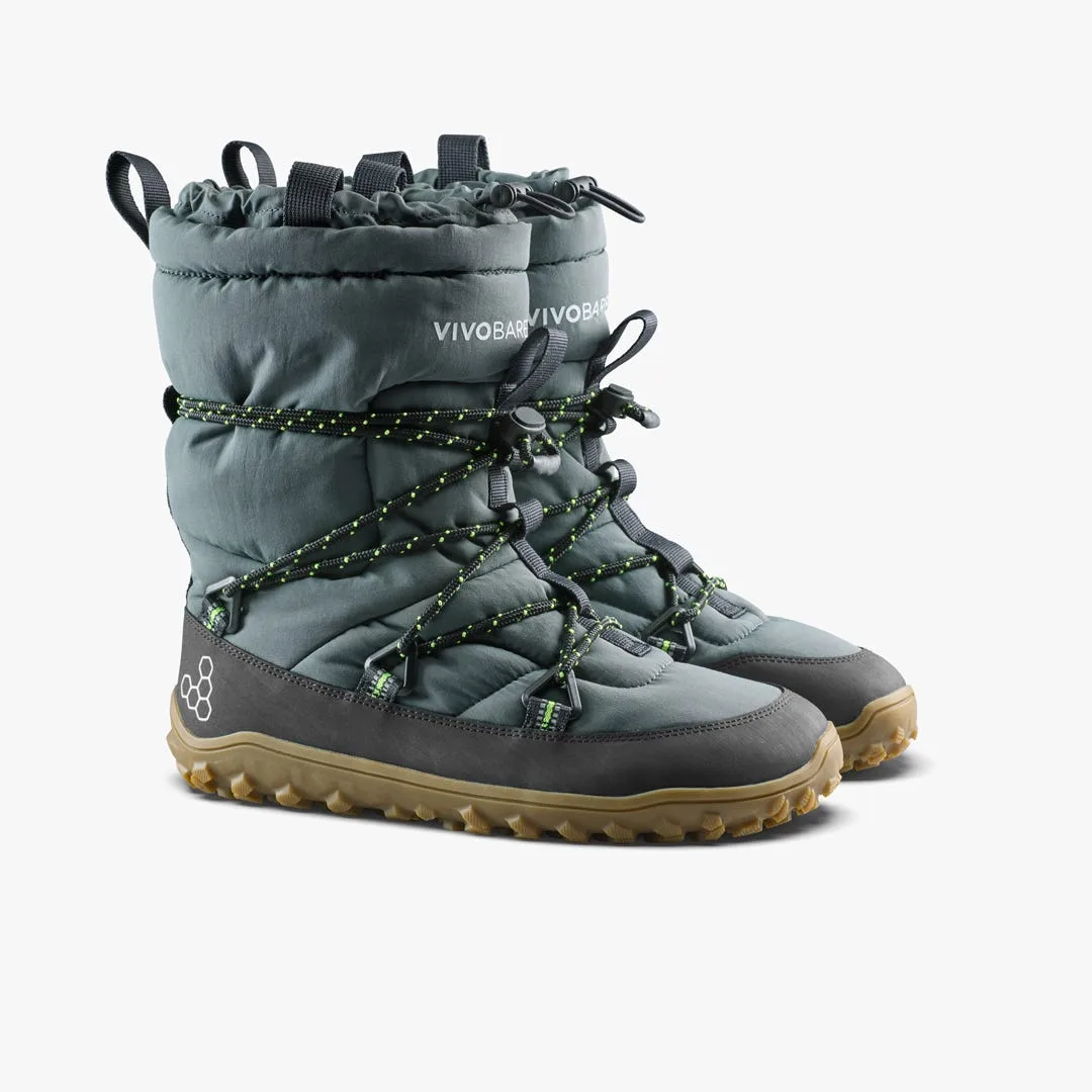Ботинки Vivobarefoot Tracker Pioneer Boot WP — женская модель, тёмный серо-зелёный, фото 4
